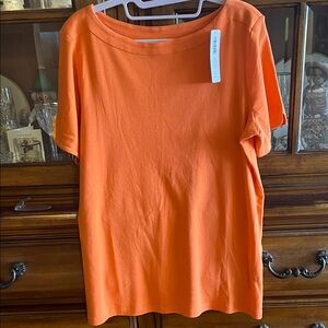 Chico's Vibrant Orange Short Sleeve Top
